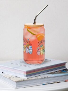 “GOD Says YOU ARE”, Custom Graphic Can-Shaped Glass-DrinkWare-ONE